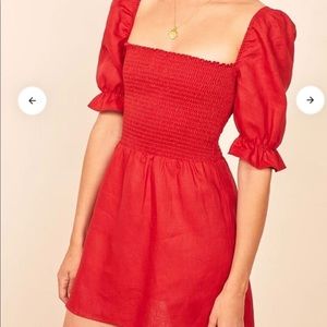 NWT Reformation Cerise Dress - Red